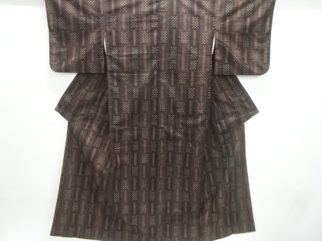 JAPANESE KIMONO / TSUMUGI / WOVEN GRID
